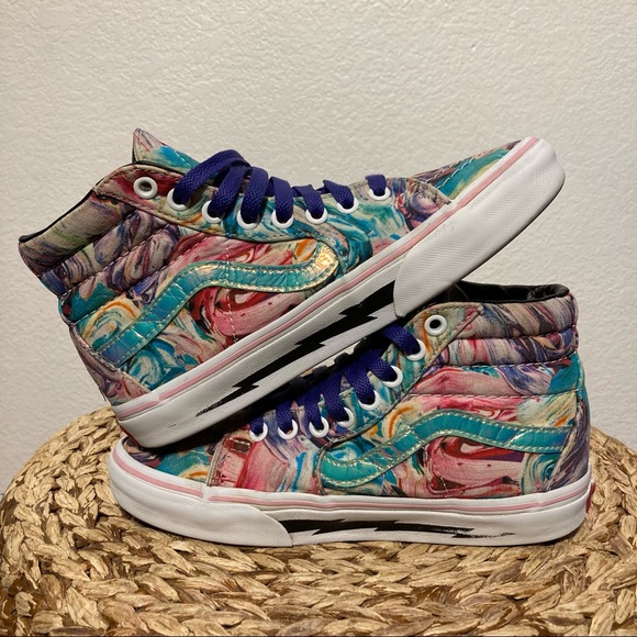 Vans sk8 hi multicolor marble artsy women’s 6 - Picture 5 of 7